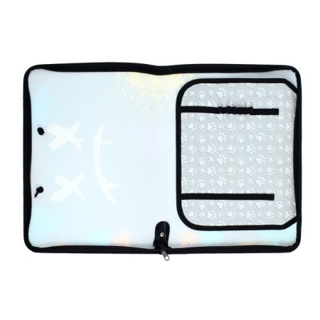 A4 labor folder with handles, 325 x 230 x 25 mm, lightning around, folding bar, plastic, PTR-6 calligrata "mask"-6