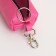 Key of zipper, length 16 cm, ring, carbine, pink color