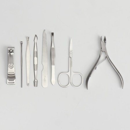 Manicure set "reptile", 8 items, in case, red color-3