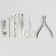 Manicure set "reptile", 8 items, in case, red color