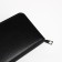 Male purse with zipper, department for bills, for maps, for coins, black color
