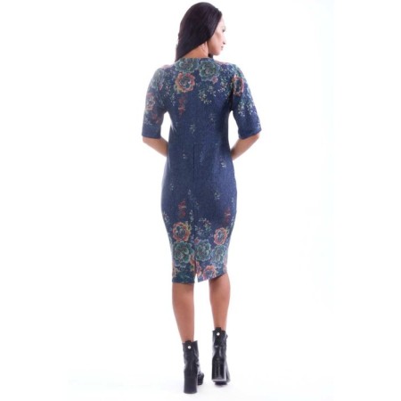 Female dress, size 44, blue color-6