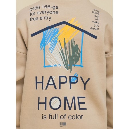 Sweatshirt for boys, height 128 cm, beige color-10