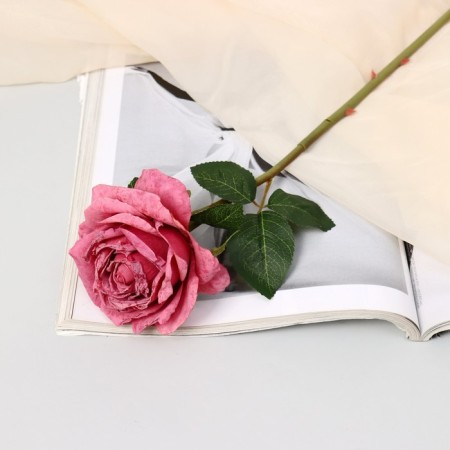 Artificial flowers "Rose Aesthetics" 10x49 cm, ash-pink