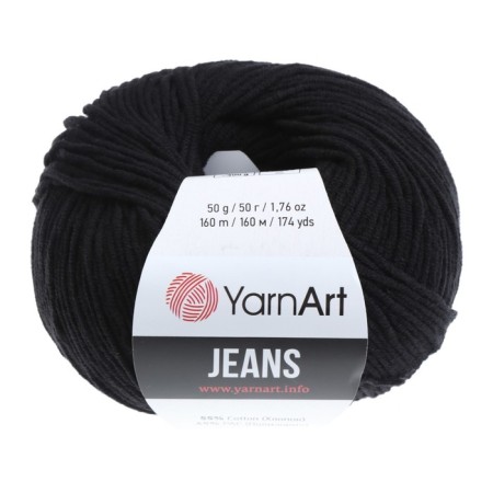 Yarn "jeans" 55% cotton, 45% acrylic 160m/50g (53 black)-4