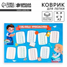 Коврик для лепки «Таблица умножения», формат A3