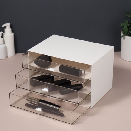 Organizer for storage "BASIC", 1 section, 23 × 17 × 5 cm, white/transparent color-5