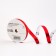 Plastic tape "silk", 1.2cm x 45m, red