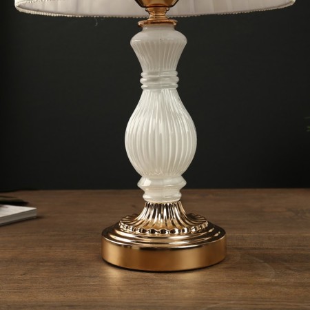 Table lamp "Milan" 1x40W E27 gold-white 24x24x43 cm Risalux-4