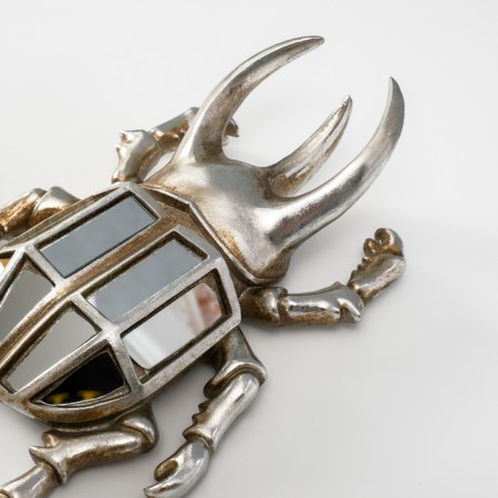 Panel Interior Polystone "Mirror Beetle" silver 15x5x23 cm-2