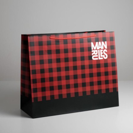 Gift Package Laminated, Packaging, Man Rules, XL 49 x 40 x 19 cm-1