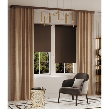 Curtain "Allur", size 180x280 cm, gold color