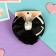 Hair machine "Bow" with a mesh for a bundle, D-10 cm, cream