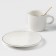 Tea couple ceramic "luxury", 3 objects: mug 200 ml, saucer d = 15 cm, spoon h = 13 cm, white color