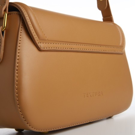 Women's bag Textura, messenger, medium size, color dark beige-3