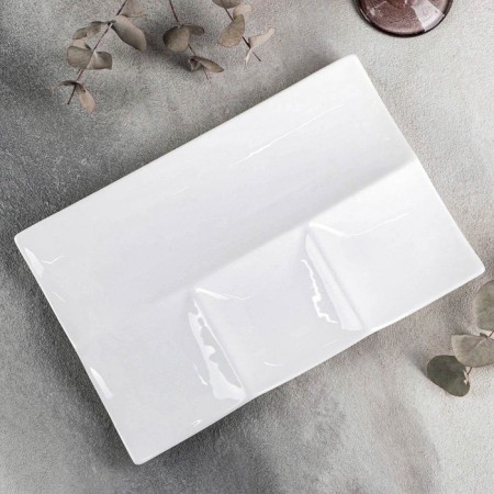 Porcelain 4 cells 4 cells Wilmax, 30 × 20 cm, white color-1