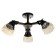 Elikhan chandelier 3KHE27 40W brown-black 50x20x28 cm Bayerlux