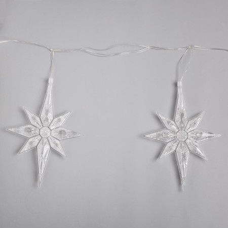 Garland "thread" 2 m with the nozzles "Polar Star", IP20, a transparent thread, 30 LED, a glow of a multi (RG/RB), blinking, 220 V-3
