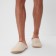 Male slippers, eco size 44-45, beige strip