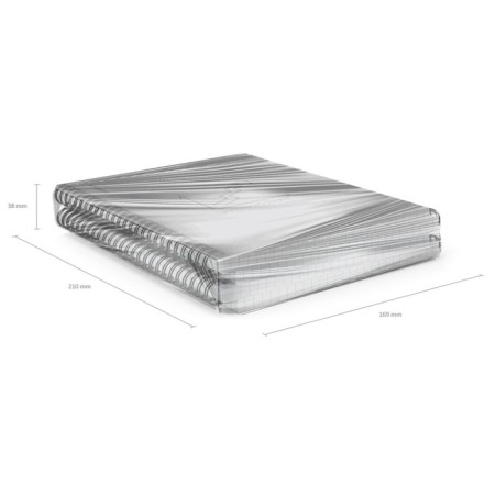 Notebook A5 80 sheets of a cage on a spiral Erichkrause Life Style, silver, plastic cover-5