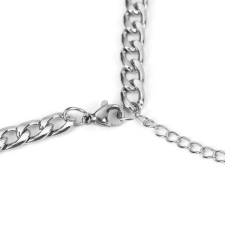Gladiator chain Small links, silver color, 50cm-1