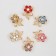Brooch "Assorted" flowers with a bow, color mix (indivisible packing 12 pcs., Price per pcs.)