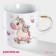 Ceramic share mug "Council and unicorn", 230 ml, white color