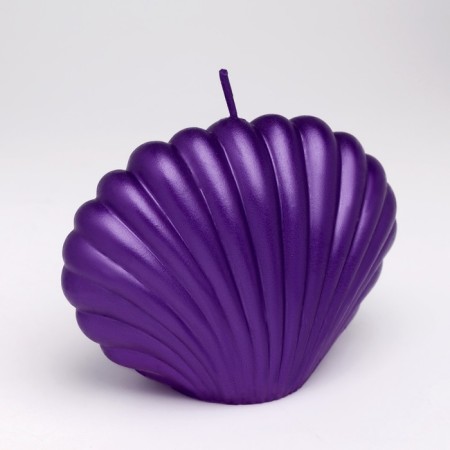 Figure candle "shell", 4x9x6.5 cm, purple-1