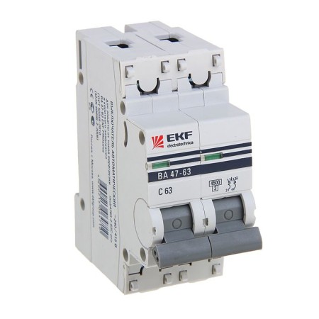 Automatic circuit breaker EKF Proxima, 2p, modular, 63 a