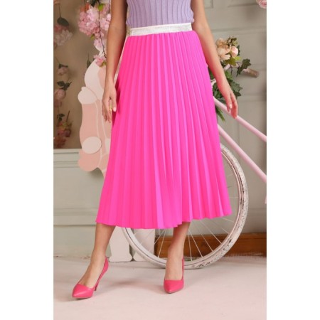 Female skirt, size 52, pink color-6