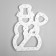 LED figure "Snowman with a broom" 25 × 40 cm, plastic, 220 V, glow of multi (RG/RB)