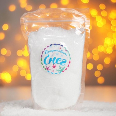 Snow artificial bulk for decor "crisp" 480 g
