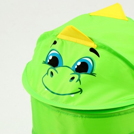 A basket for storing toys "dinosaurus" with handles and a lid, 55 x 33 x 33 cm, green-4