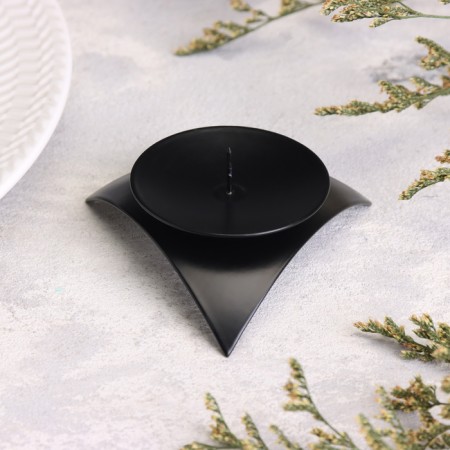 Climber "Asterisk" Metal for 1 candle, 9x3.5 cm, black-1