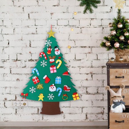 Set for creativity "Christmas tree with a golden star" Velcro decorations-1
