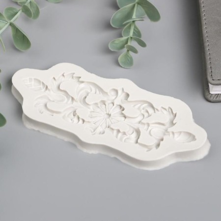 Mold Silicon "Pattern - Flower and Venzel" 5.7x13.3 cm-1