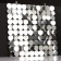 Panel with sequins for photo zones, round, 30*30cm, silver color