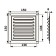Ventilation grate Zein Lux RM1515M, 150x150 mm, with a grid, metal, copper antik