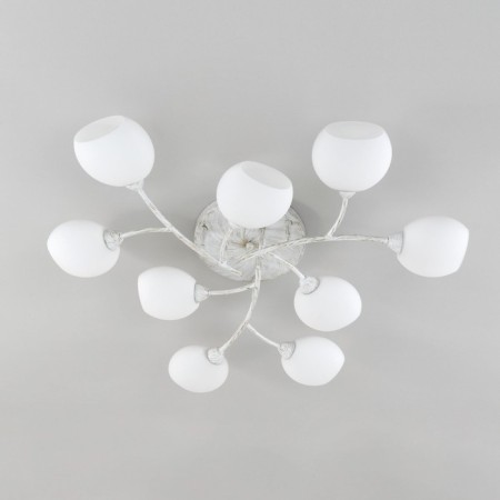 Ceiling chandelier Citilux "Florida" CL148190, 92x92x14.5 cm, 9x60W, E14, white color-2