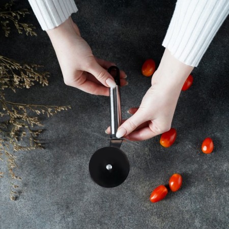 Knife for pizza and dough the share "Assistant", 20 cm, black color-8