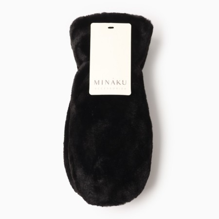 Women's mittens minku, black color, 26 cm-3