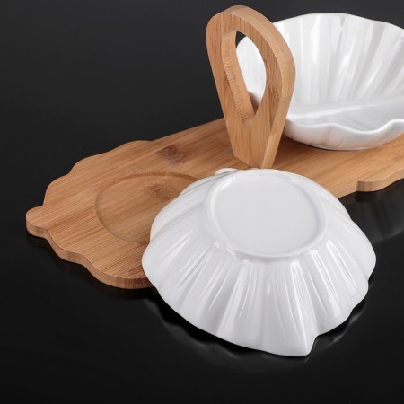 Set of salad bowls ceramic "esthete", 33 × 14 × 11 cm, 2 items-2