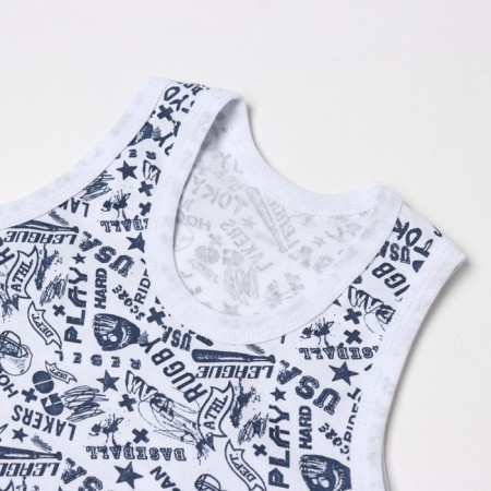 Kit (T -shirt, boxers) for a boy, white color/inscriptions, height 92 cm-1