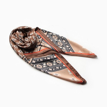 Women's scarf minku 70*70 cm, brown