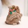 Figure "Owl with a bouquet" 8x6x6cm