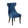 Turin chair, support of the wenge array, velor fabric, ocean color