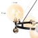 Avery chandelier 12XG9 black and gold 90x58x28 cm