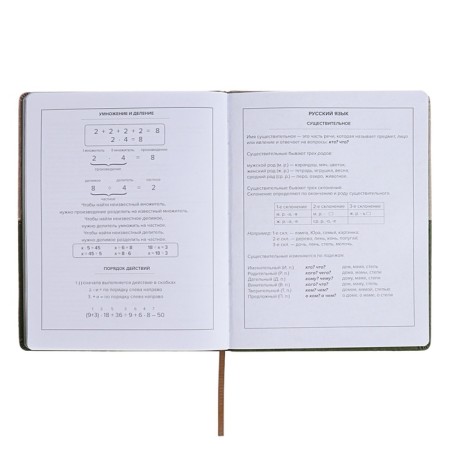 School diary for grades 1-11, 50/50 %, solid cover with foam rubber, artificial leather, silkography, lies, universal cheat sheet, 48 sheets, block 80g/m2-11