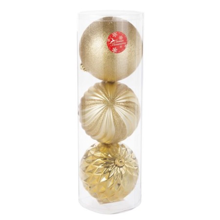 Set of balls plastic D-15 cm, 3 pcs "giants" gold-3