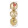 Set of balls plastic D-15 cm, 3 pcs "giants" gold